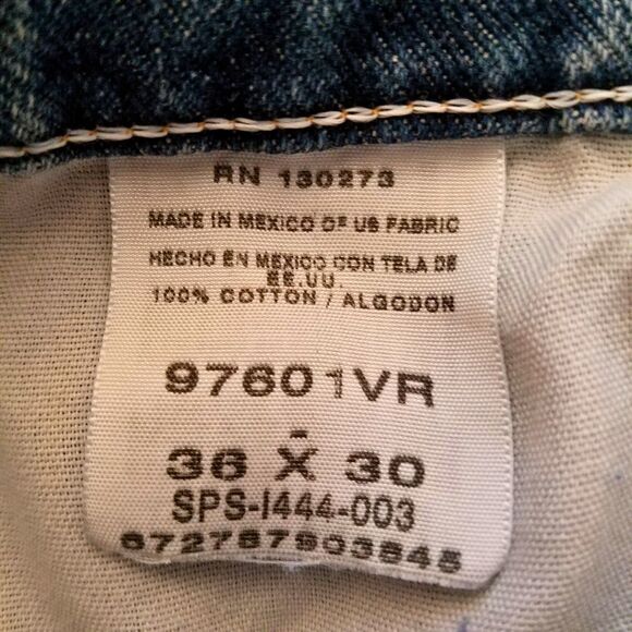 Wrangler Jeans Men’s 36x30 Blue Straight Leg - Picture 4 of 4